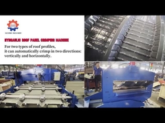 0.3-0.8 мм оцинкованная стальная гофрированная крышевая плитка изгибающая машина с 11кВт мотором для использования на крыше
