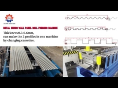 0.3-0.8 мм толщина Снап-Заключатель крыши Стенный листовка рулон Формирующая машина с перфорированными отверстиями